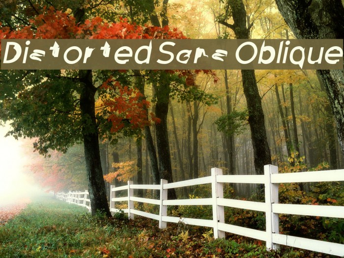 Distorted Sans Oblique Fuentes examples
