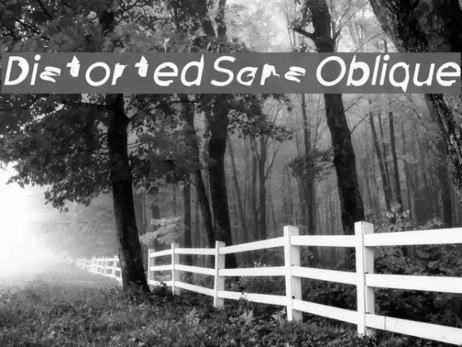 Distorted Sans Oblique Fuentes examples