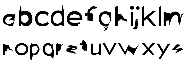 Distorted Sans Font LOWERCASE
