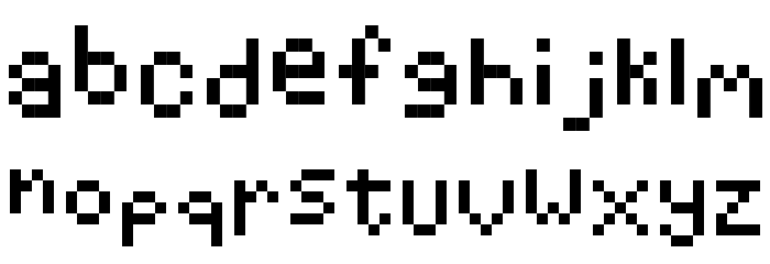 Distorted Font LOWERCASE