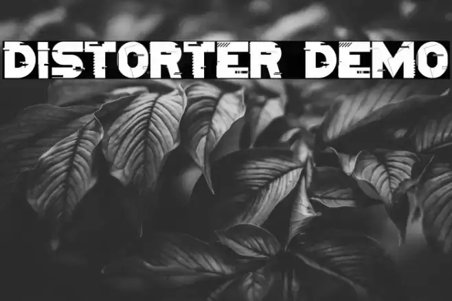Distorter Demo Font examples