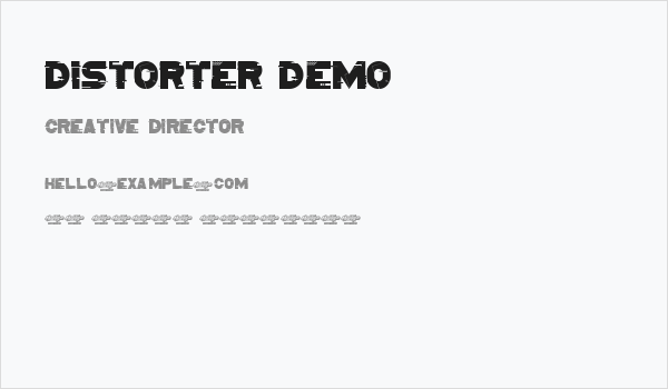 Distorter Demo Business Card
