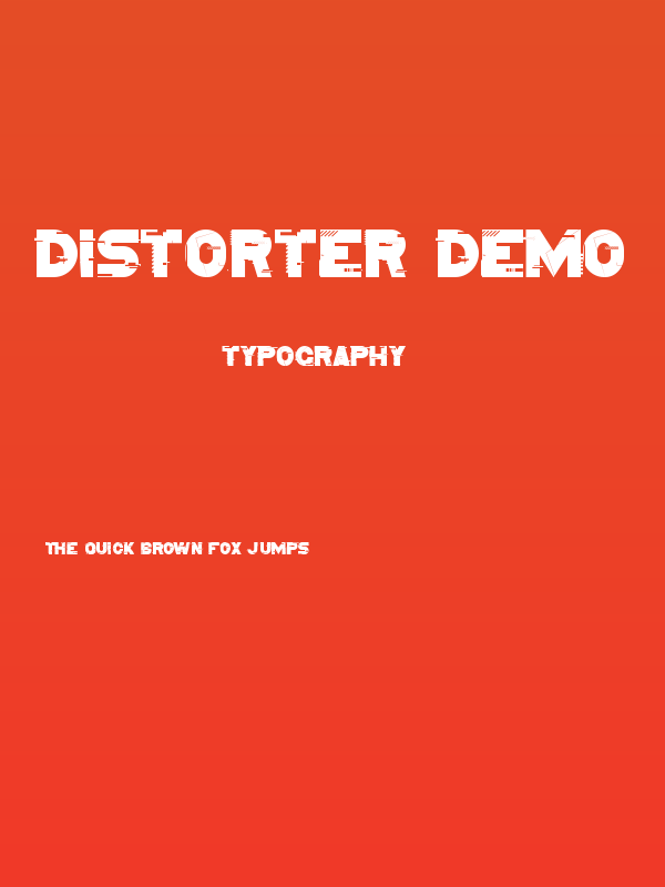 Distorter Demo Poster