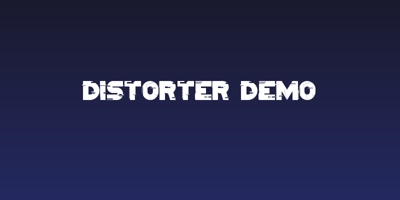 Distorter Demo Social Header