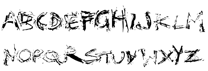 Distortia Font LOWERCASE