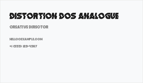 Distortion Dos Analogue Business Card