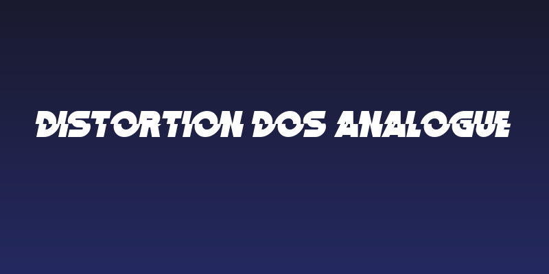 Distortion Dos Analogue Social Header