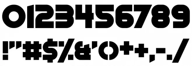 Distortion Dos Digital Font OTHER CHARS