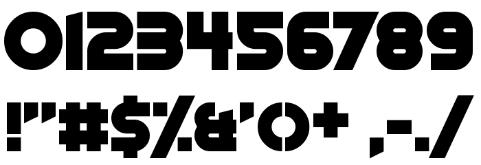 Distortion Dos Digital Font OTHER CHARS