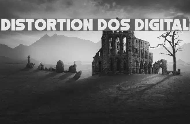 Distortion Dos Digital Font examples