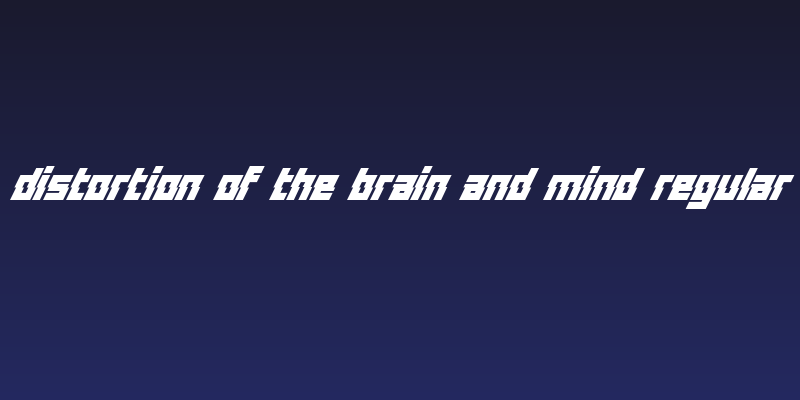 Distortion Of The Brain And Mind Regular Social Header