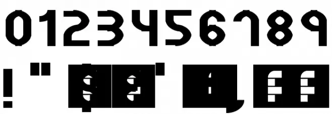 Distortion Regular Font OTHER CHARS