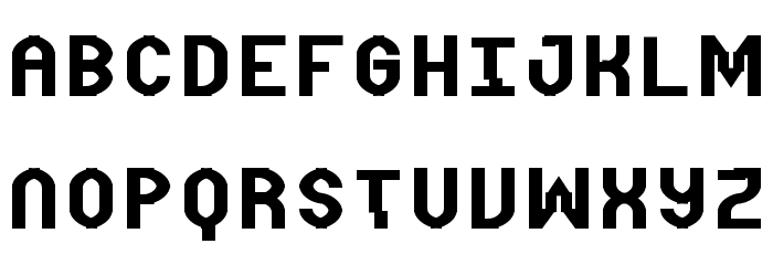 Distortion Regular Font LOWERCASE