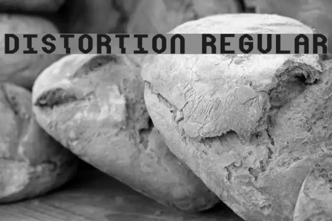 Distortion Regular Font examples