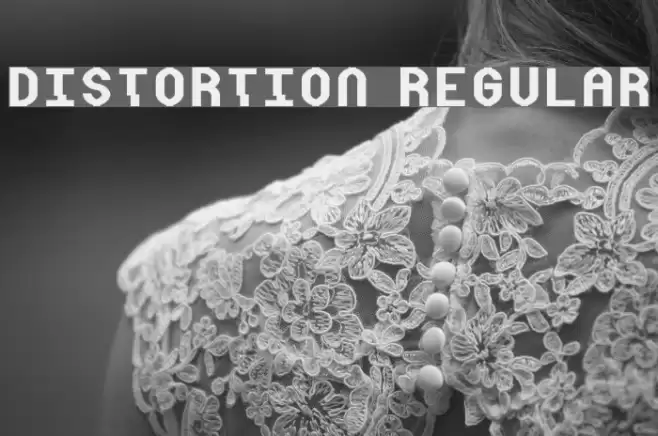 Distortion Regular Font examples