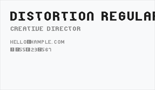 Distortion Regular Business Card