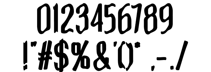 Distortion Font OTHER CHARS