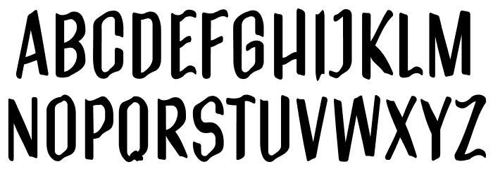 Distortion Font LOWERCASE