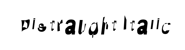 Distraught Italic  Frei Schriftart Herunterladen