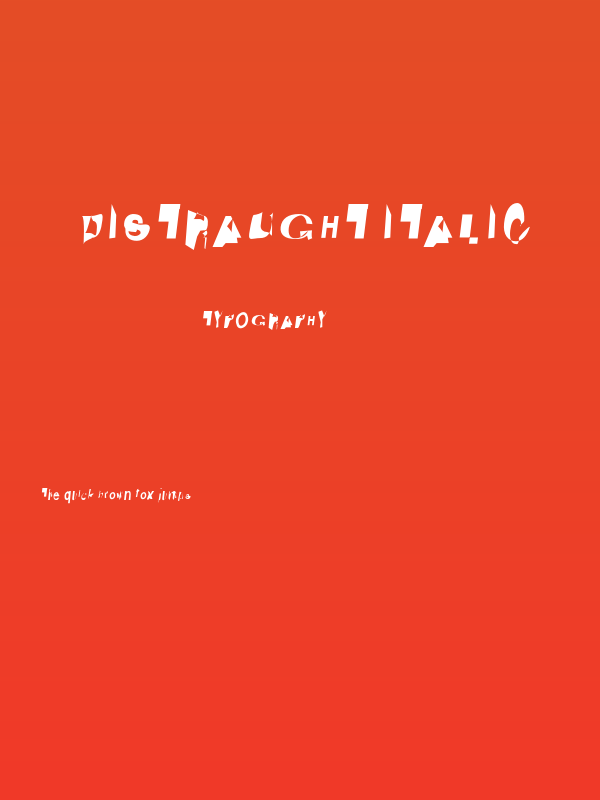 Distraught Italic Poster