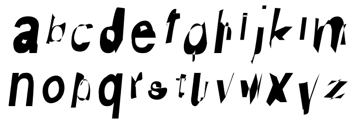 Distraught Italic Font LOWERCASE