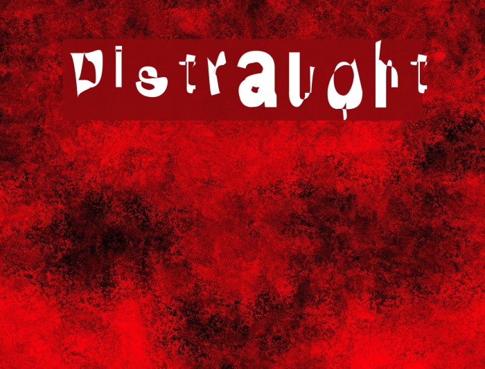 Distraught Font examples