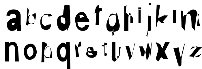 Distraught Font LOWERCASE
