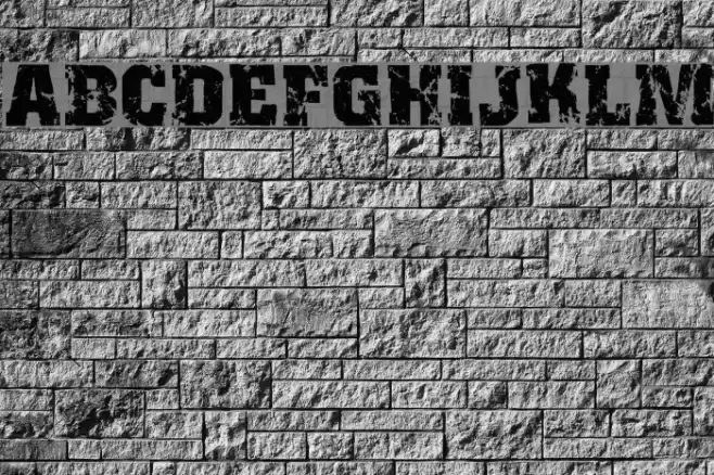Distress Font examples