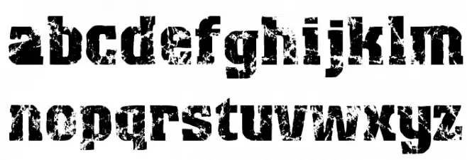 Distress Font Litere mici