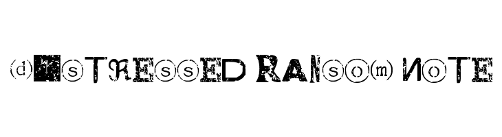 Distressed Ransom Note  Fuentes Gratis Descargar