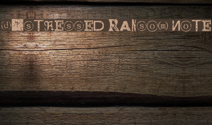 Distressed Ransom Note フォント examples