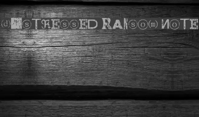 Distressed Ransom Note フォント examples