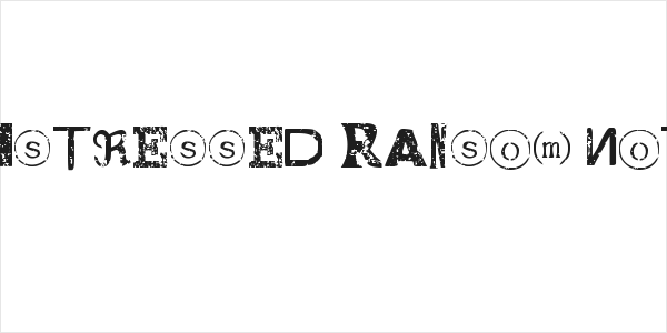 Distressed Ransom Note Logo