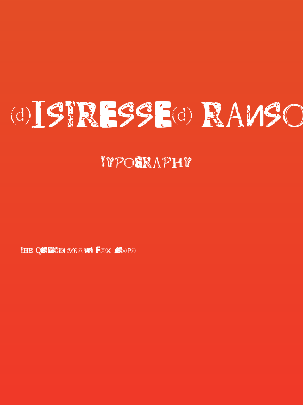 Distressed Ransom Note Poster