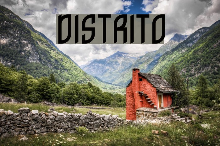 Distrito Font examples
