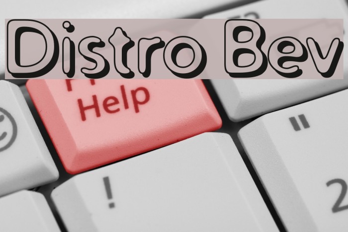 Distro Bev Font examples