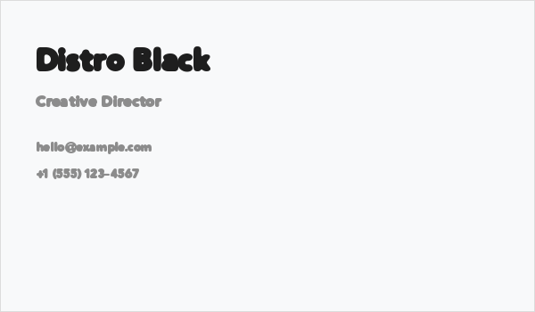 Distro Black Business Card