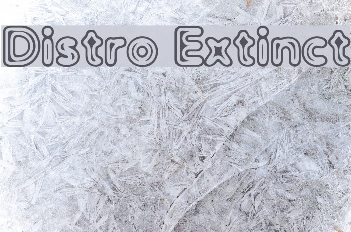 Distro Extinct Font examples