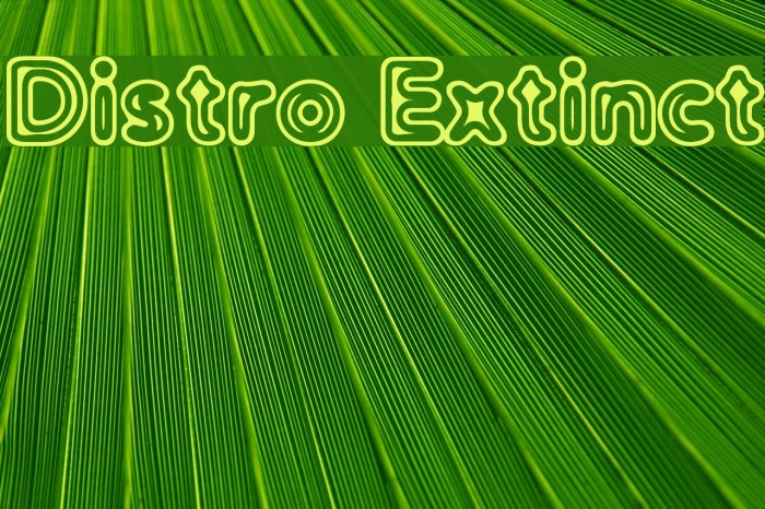 Distro Extinct Font examples