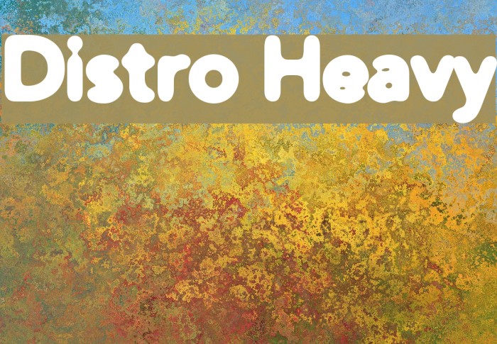 Distro Heavy Font examples