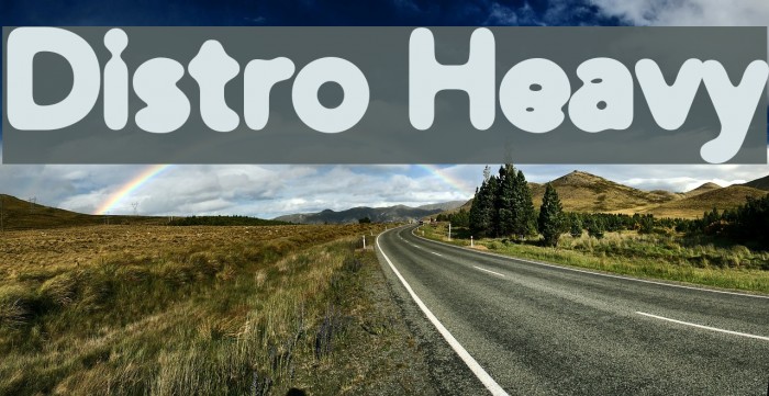 Distro Heavy Font examples