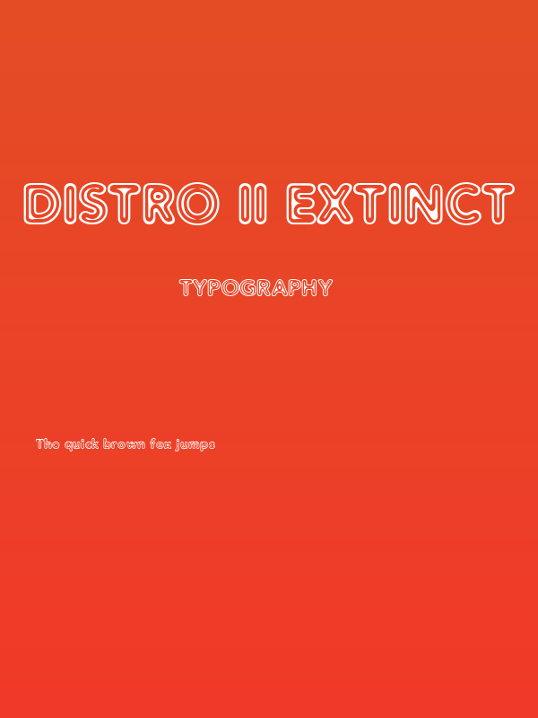 Distro II Extinct Poster