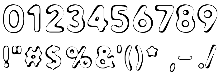 Distro II Squidgey Font OTHER CHARS