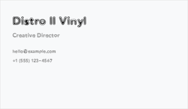 Distro II Vinyl Business Card