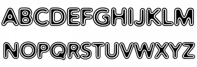 Distro Vinyl Font Litere mari