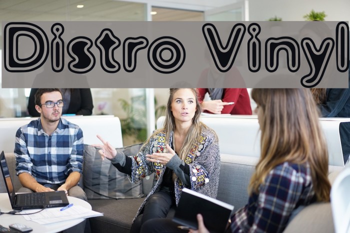 Distro Vinyl Font examples