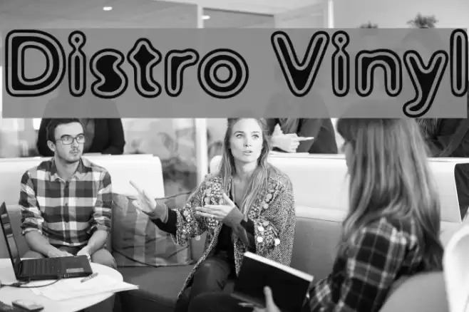 Distro Vinyl Font examples