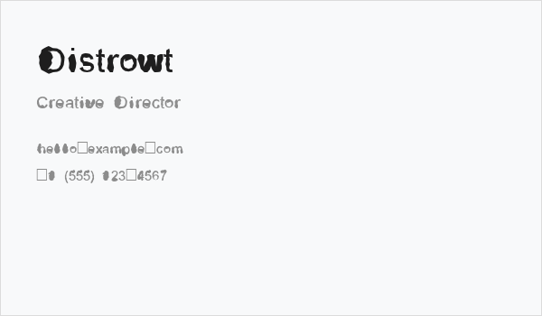 Distrowt Business Card
