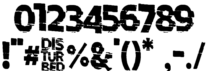 Disturbed Font OTHER CHARS
