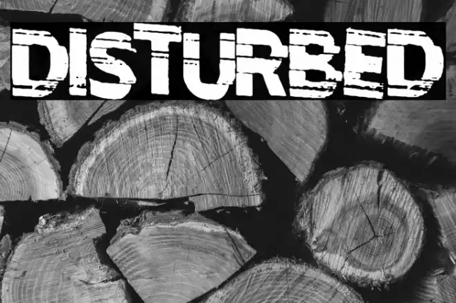 Disturbed Font examples